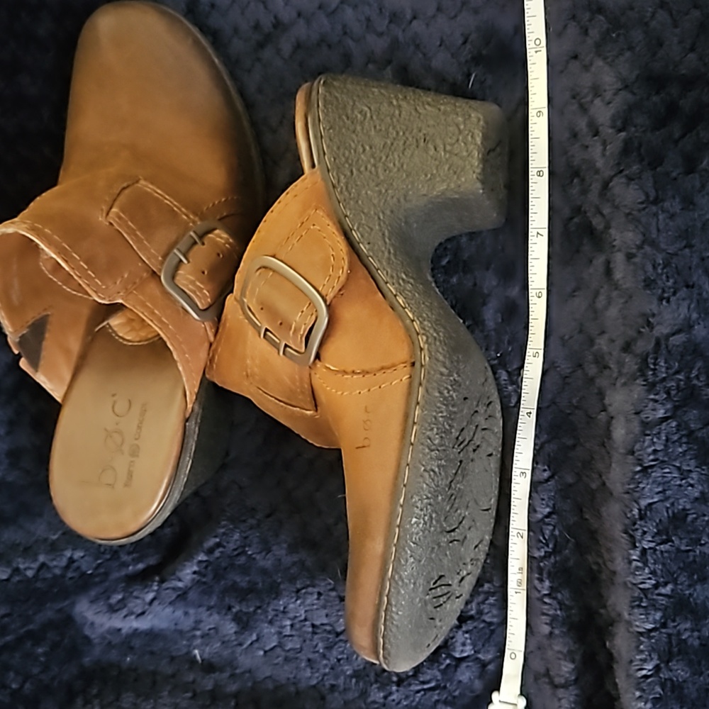 NEW BOC Born Clogs shoes Mules 9 COMFORT heel leather buckle Rustic Western - Picture 11 of 13